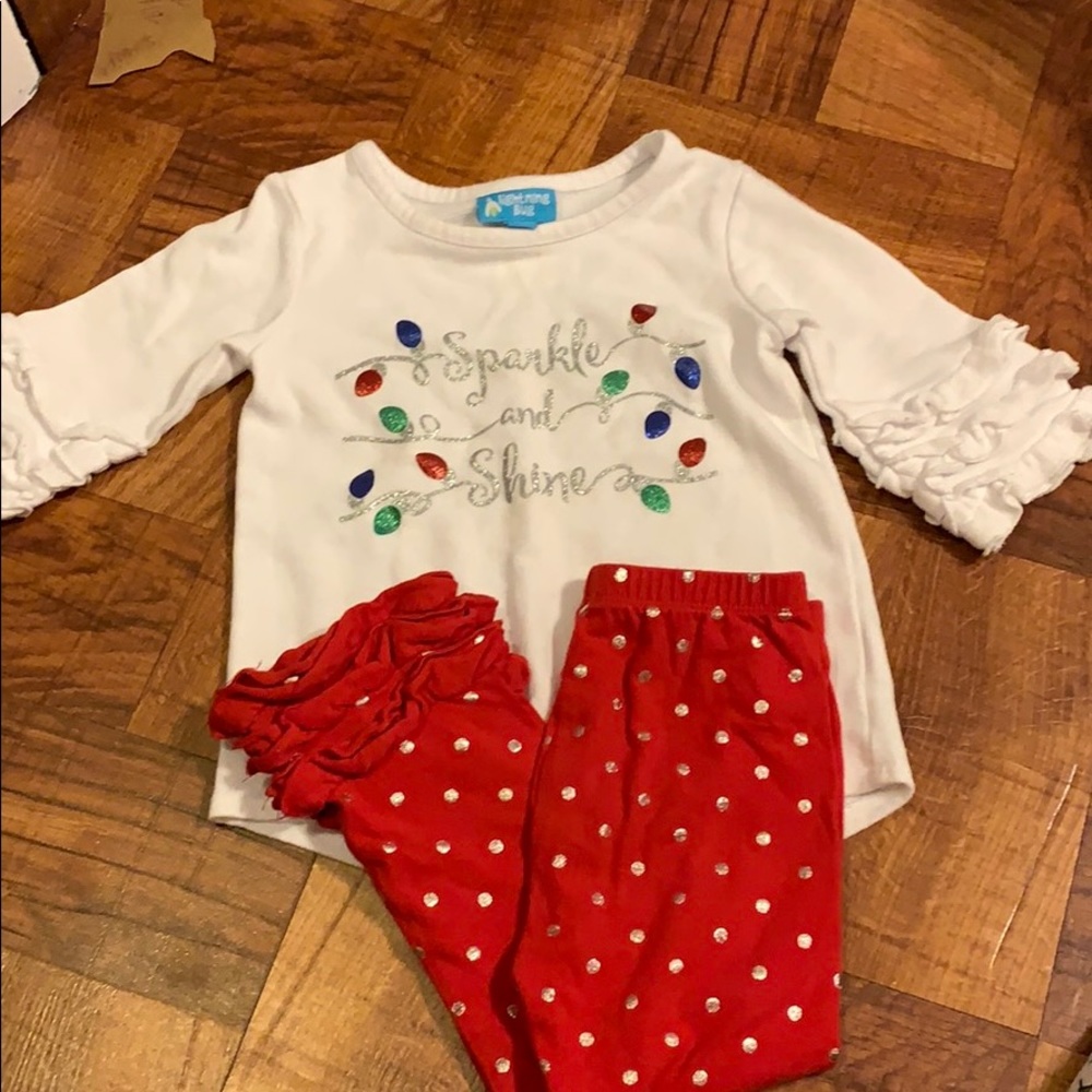 Christmas “Sparkle & Shine” Top & Pant Bundle